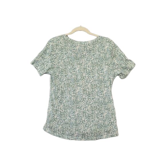 Peruvian Connection Women's Print 100% Pima Cotton V Neck Short Sleeve Tee M - Picture 5 of 7